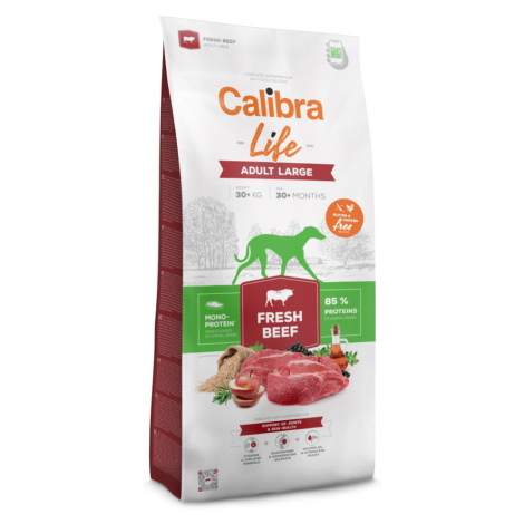 CALIBRA Life Fresh Beef Adult Large granuly pre psov 1 ks, Hmotnosť balenia: 12 kg