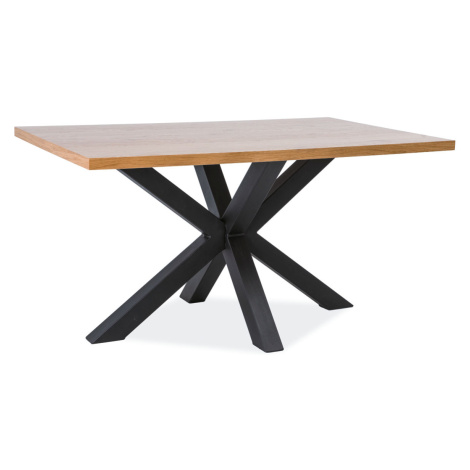 Signal Jedálenský stôl CROSS / Dubová dýha PREVEDENIE: 75 x 90 x 180 cm
