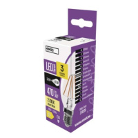 EMOS LED žiarovka Filament Candle 3,4 W E14 teplá biela