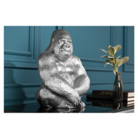Dekoračná socha gorila ZHAM Dekorhome Strieborná,Dekoračná socha gorila ZHAM Dekorhome Strieborn