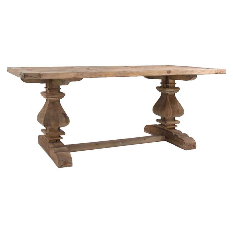 Estila Vidiecky jedálenský stôl Komani z masívneho dreva prírodnej hnedej farby s vyrezávanými n