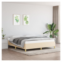 vidaXL Rám na boxspring posteľ krémový 180x200 cm látka