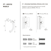 FT - MADLO kód 839 O 32 mm SP ks CIM - čierna matná (FNO) 350 mm O 32 mm