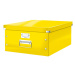 Žltý kartónový úložný box s vekom 37x48x20 cm Click&Store – Leitz