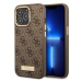Kryt Guess GUHMP13LU4GPRW iPhone 13 Pro 6,1" brown hard case 4G Logo Plate MagSafe (GUHMP13LU4GP