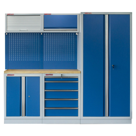 Zostava PROFI BLUE dielenského nábytku s vysokou širokou skriňou 5 ks - MTGS1300WA AHProfi