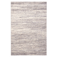 Krémovobiely vlnený koberec 133x180 cm Striped – Agnella