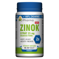 BIO PHARMA Zinok Forte 25 mg 180 tabliet