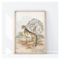 Plagát z kolekcie safari s motívom geparda
