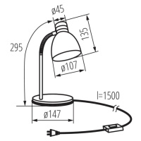 ZARA HR-40-W - kancelárska stolná lampa