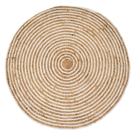 Jutový okrúhly koberec v prírodnej farbe ø 100 cm Natur – Casa Selección