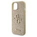 Guess PU Fixed Glitter 4G Metal Logo Zadný Kryt pre iPhone 12/12 Pro Gold