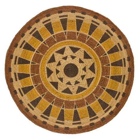 Oranžový okrúhly koberec ø 120 cm Tonga - Universal