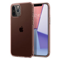 Apple iPhone 12 Pro Max, silikónové puzdro, Spigen Crystal Flex, číre/červené zlato