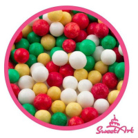 SweetArt cukrové perly Golden Christmas mix 7 mm (80 g) - dortis - dortis