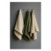 Zeleno-béžový bavlnený uterák 50x100 cm Contrast - Södahl