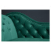 LuxD Dizajnová leňoška Chesterfield zelený zamat
