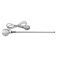 Elektrická vykurovacia tyč s termostatom, rovný kábel, 500 W, chróm LT67445