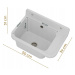 Sink Quality Universe, univerzálna plastová výlevka 50x34x31 cm + sifón, 1-komorová, biela, SKQ-