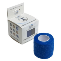 KINE-MAX Cohesive elastic bandage elastické samofixačné ovínadlo 5cm x 4,5m modré 1 ks