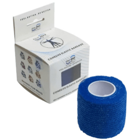 KINE-MAX Cohesive elastic bandage elastické samofixačné ovínadlo 5cm x 4,5m modré 1 ks