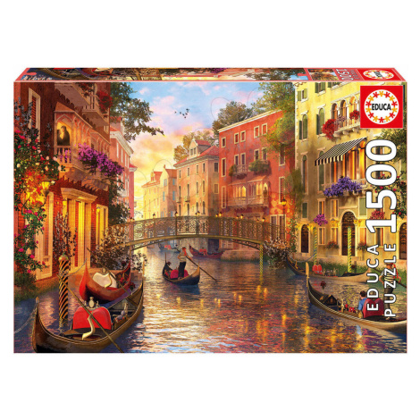 Educa puzzle Genuine Sunset in Venice 1500 dielov 17124