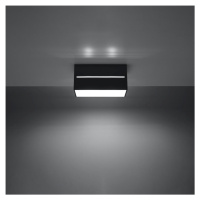 Čierne stropné svietidlo s kovovým tienidlom 10x20 cm Lorum – Nice Lamps