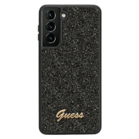 Plastové puzdro Guess na Samsung Galaxy S23 Ultra 5G S918 GUHCS23LHGGSHK Fixed Glitter čierne