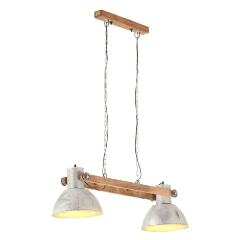 vidaXL Industriálna závesná lampa 25 W strieborná 109 cm E27