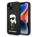 Kryt Karl Lagerfeld iPhone 14 6,1" hardcase black Silicone Ikonik Magsafe (KLHMP14SSNIKBCK)