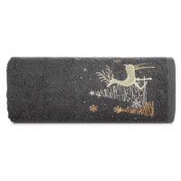 Bavlnený vianočný uterák sivý s jelenčekom Šírka: 70 cm | Dĺžka: 140 cm