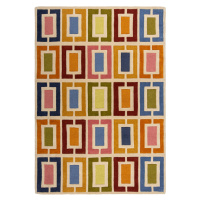 Ručně všívaný kusový koberec Illusion Retro Blocks Multi - 120x170 cm Flair Rugs koberce