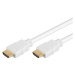 PremiumCord HDMI High Speed + Ethernet kábel, biely, pozlátené konektory, 15m