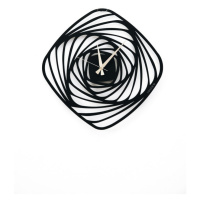 Čierne kovové nástenné hodiny Girdap, ⌀ 50 cm
