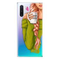 Odolné silikónové puzdro iSaprio - My Coffe and Redhead Girl - Samsung Galaxy Note 10