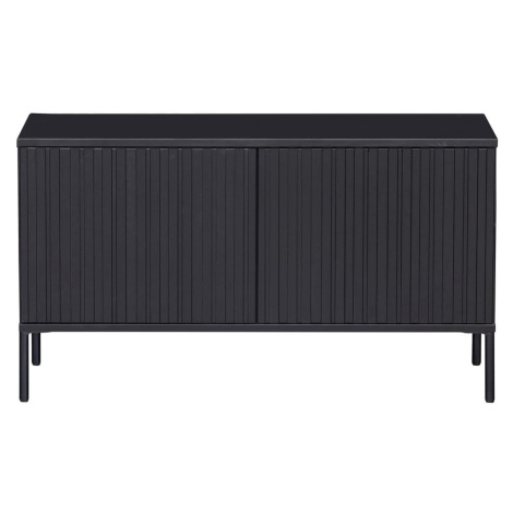 Čierny TV stolík z borovicového dreva 100x56 cm Gravure – WOOOD