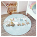Svetlomodrý detský koberec ø 100 cm Comfort – Mila Home