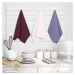 Súprava kuchynských uterákov Letty Plain - 3 ks fialová