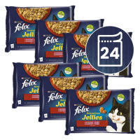 Felix Sensations Jellies kapsičky pre mačky hovädzie, kura v želé 24x85 g