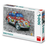 Puzzle Maľovaný VW Chrobák 500 dielikov