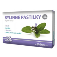 MEDPHARMA Bylinné pastilky bez cukru 36 kusov