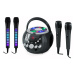 Auna SingSing čierna + Dazzl Mic Set karaoke zariadenie, mikrofón, LED osvetlenie