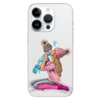 Odolné silikónové puzdro iSaprio - Kissing Mom - Blond and Boy - iPhone 15 Pro