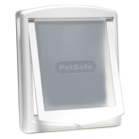 Dvierka PetSafe plastové s transparentným flapom biele, výrez 37x31,4cm