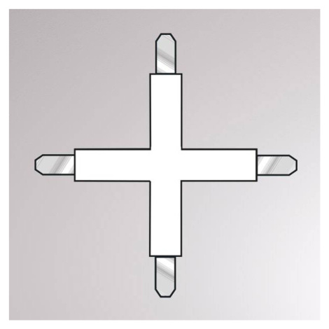 Krížový konektor 2-fázová koľajnica Volare, biela Molto Luce