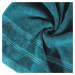 Osuška GLORY v tyrkysovej farbe, s velúrovým okrajom a lesklou niťou Šírka: 50 cm | Dĺžka: 90 cm
