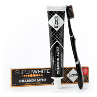 SUPER WHITE Bieliaca zubná pasta SUPERWHITE s aktívnym uhlím 75 ml