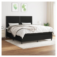 vidaXL Posteľný rám boxspring s matracom čierny 180x200 cm látka