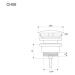 Mereo Mereo, Výpust neuzatváracia celokovová bez prepadu, pochrom. mosadz, ø 5/4 ", MER-CH06