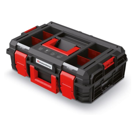 Kufr na nářadí XEBLOCCK LOG 54,6 x 38 x 19,4 cm černo-červený Prosperplast